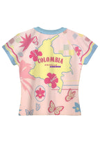 Tropical Abstract Print Colombia Baby Tee