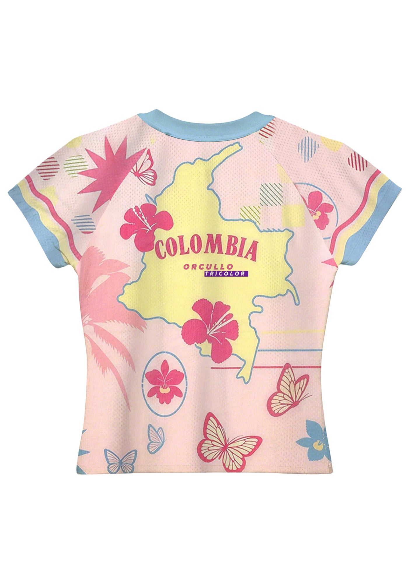 Tropical Abstract Print Colombia Baby Tee