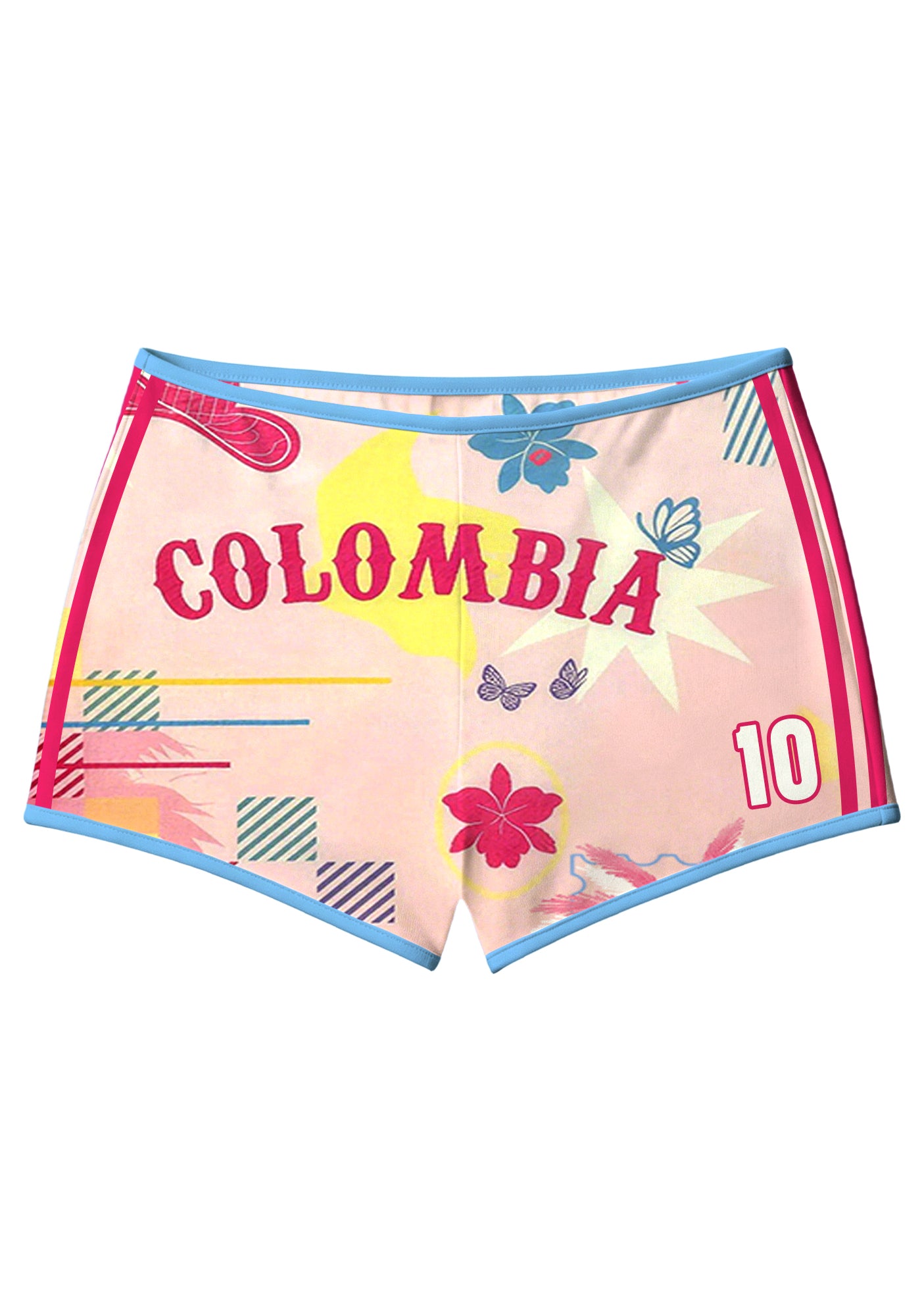 Abstract Print Colombia Booty Shorts Main image