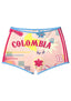 Abstract Print Colombia Booty Shorts