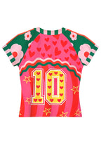 Pink Wave Star Colombia Game Day Baby Tee