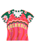 Pink Wave Star Colombia Game Day Baby Tee