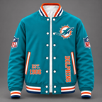 Miami Dolphins Teal Varsity Jacket