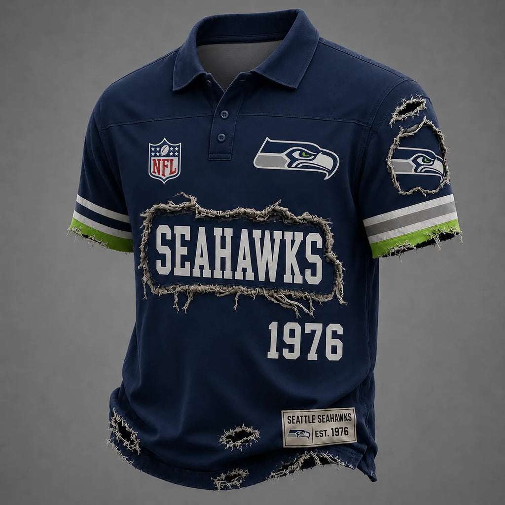 SEA x NFL LUXURY V-Neck T-Shirt 3005 DatND DVT