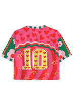 Pink Wave Star Colombia Game Day Cropped Jersey Shirt