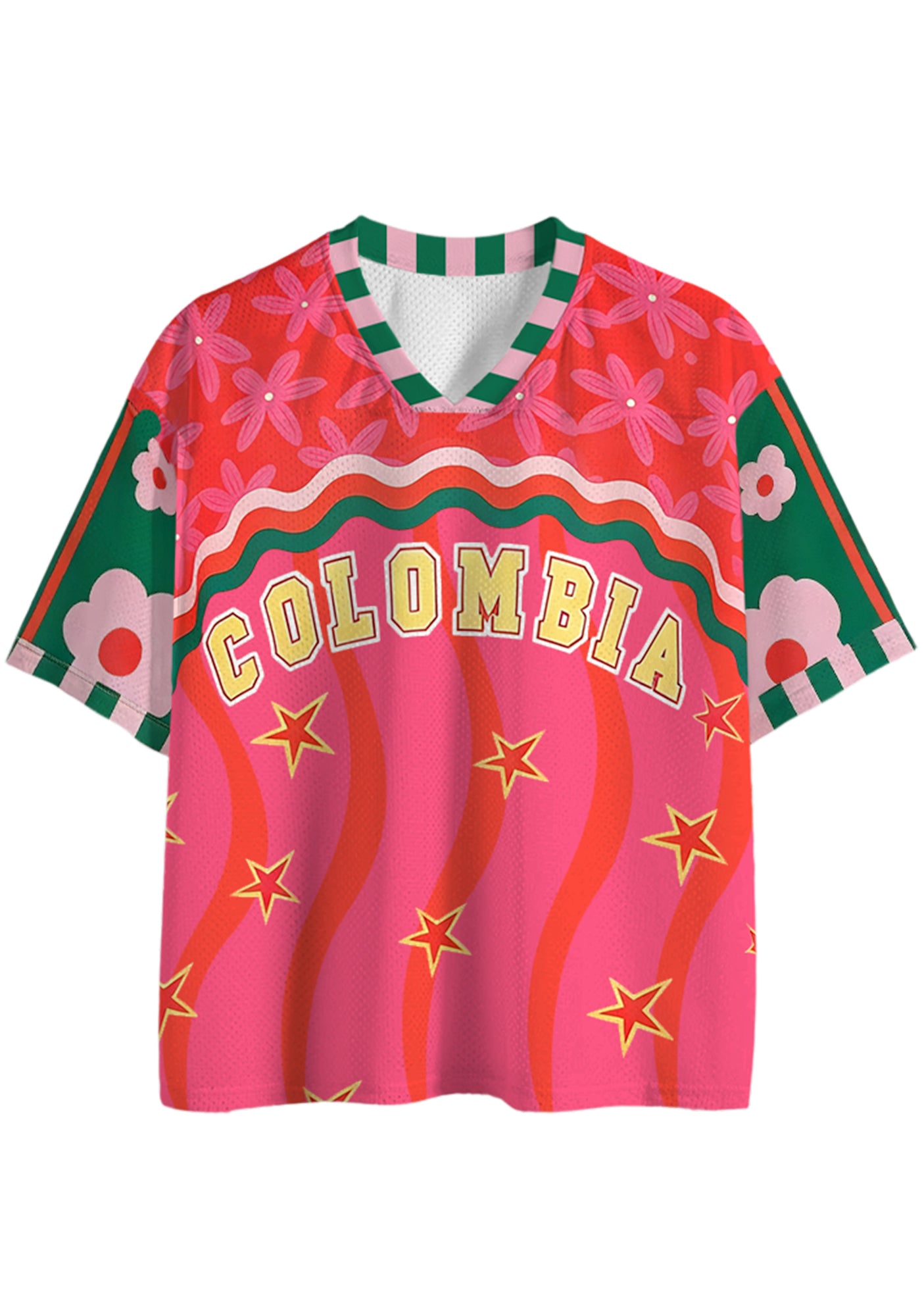 Pink Wave Star Colombia Game Day Mesh Jersey Shirts Secondary image