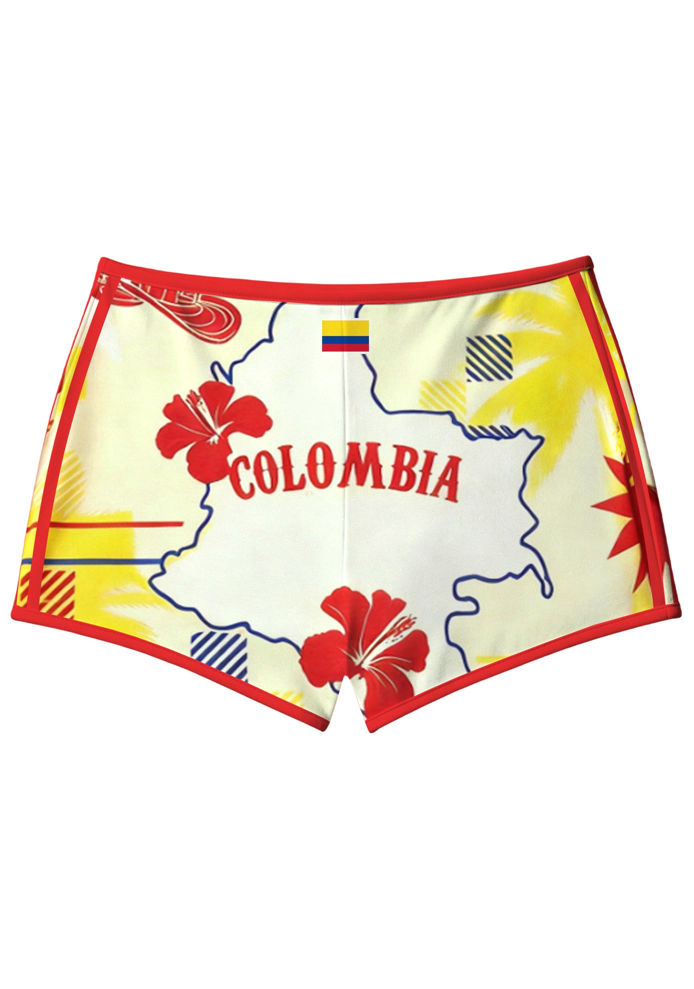 Retro Colombia Tropical Booty Shorts Secondary image