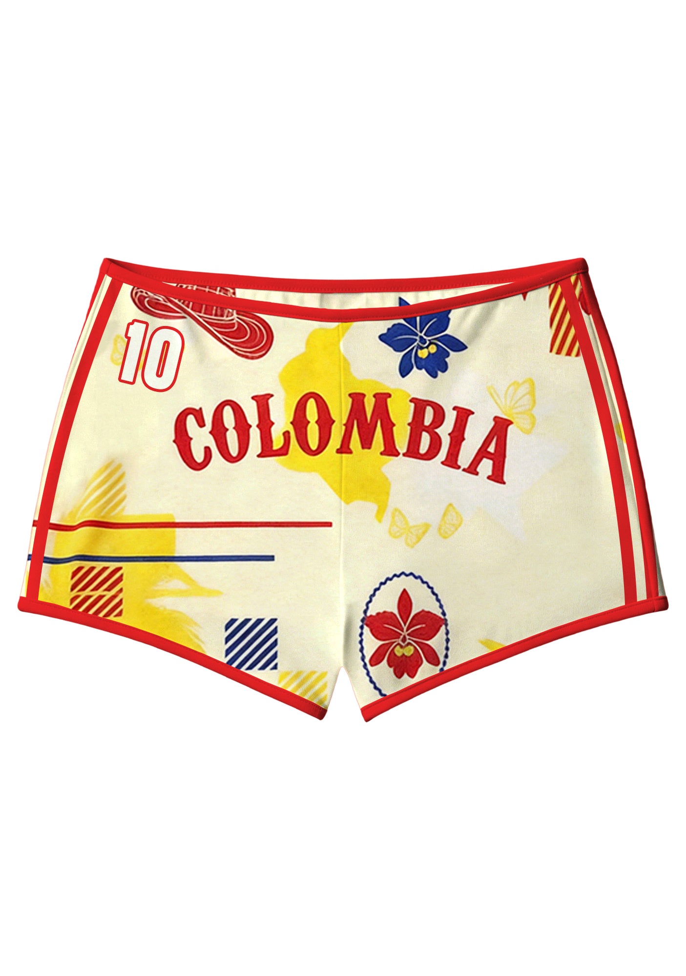 Retro Colombia Tropical Booty Shorts Main image