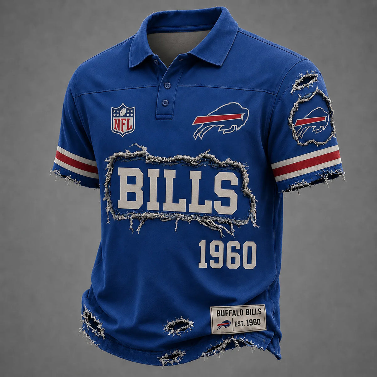 BUF x NFL LUXURY V-Neck T-Shirt 3005 DatND DVT