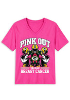 Green Bay Packers Pink Out Tackle Breast Cancer Awareness V-Neck T-Shirt