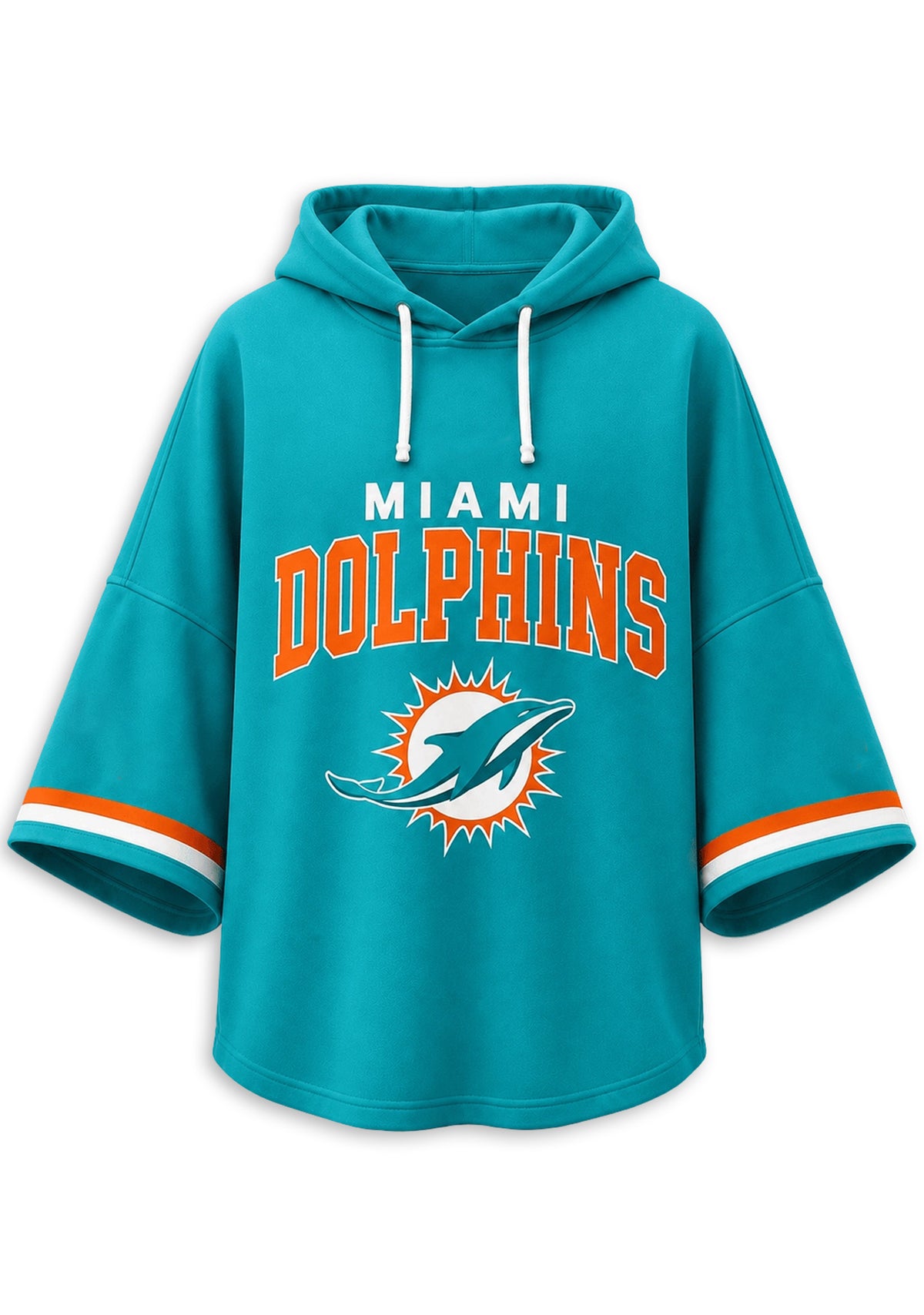 Women’s Miami Dolphins 3/4 Dolman Sleeve Hoodie