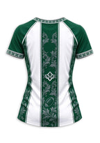 Women's New York Jets Floral Baroque Striped V-Neck T-Shirt