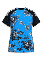 Women's Carolina Panthers Floral V-Neck T Shirt