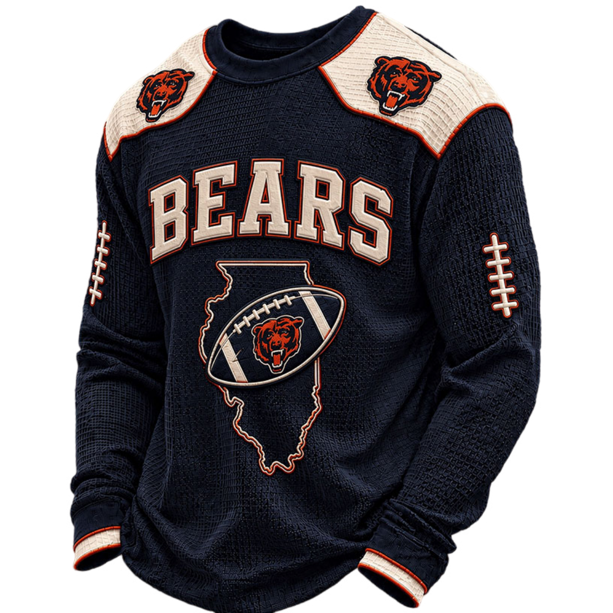 Chicago Bears Waffle Knit Long-Sleeve Sweatshirt Main image