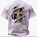 New Orleans Saints Printed Unisex 100% Pure Cotton Washed T-Shirt