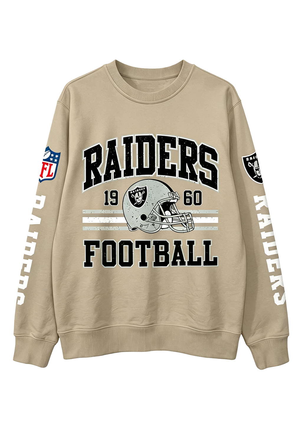 Las Vegas Raiders 1960 Football Helmet Graphic Crewneck Sweatshirt