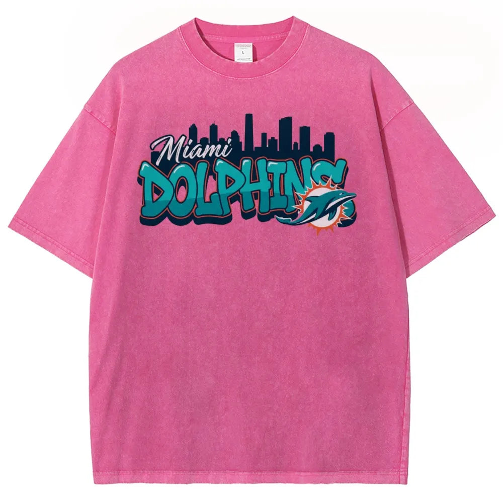 Miami Dolphins Unisex Vintage Washed T-shirt