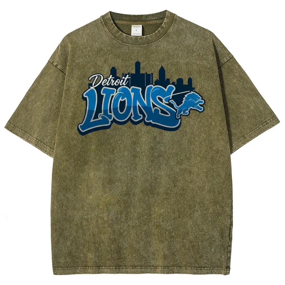 Detroit Lions Unisex Vintage Washed T-shirt