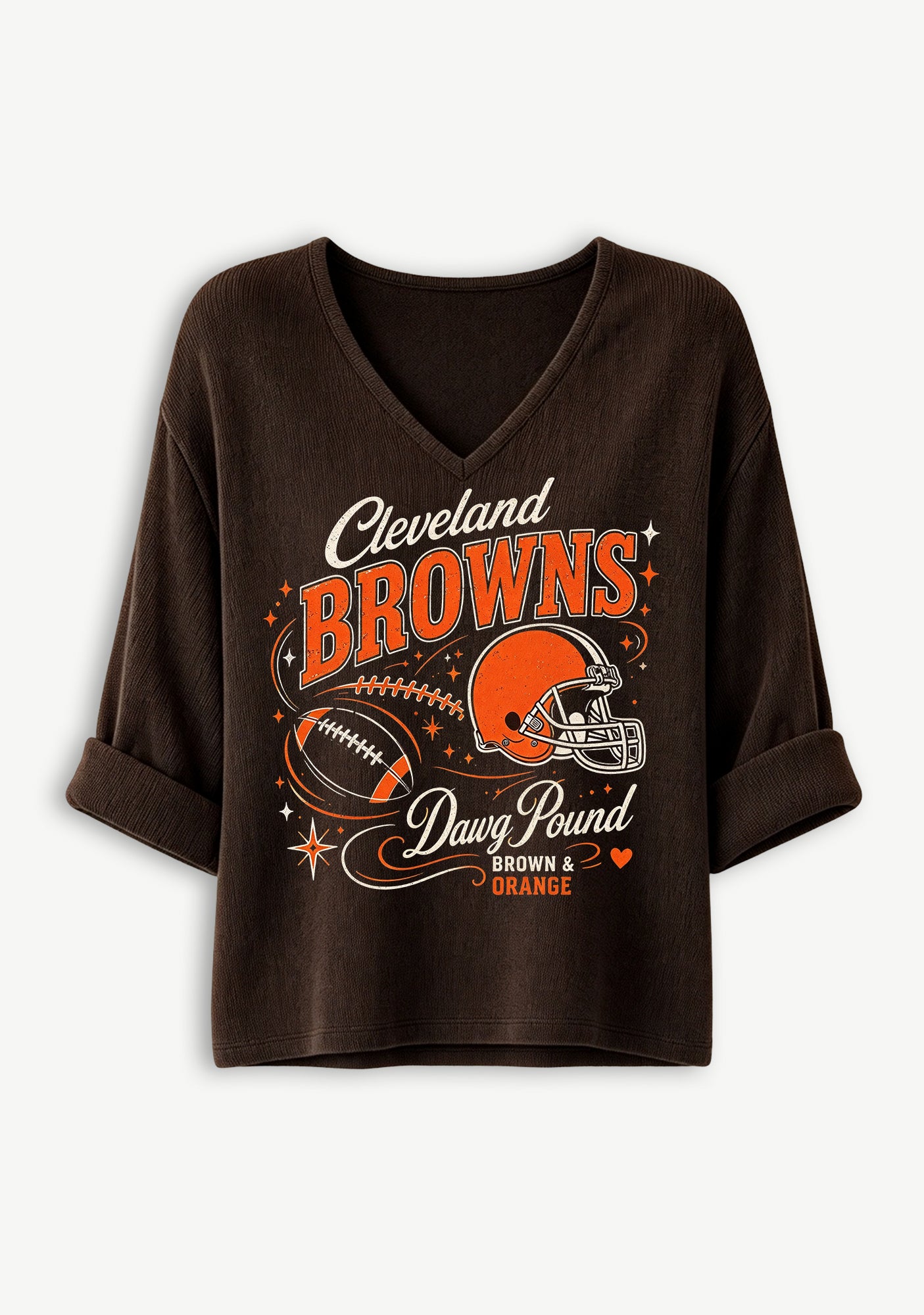 Women Cleveland Browns Dawg Pound Graphic Long Sleeve Game Day Shirt Secondary image