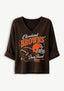 Women Cleveland Browns Dawg Pound Graphic Long Sleeve Game Day Shirt