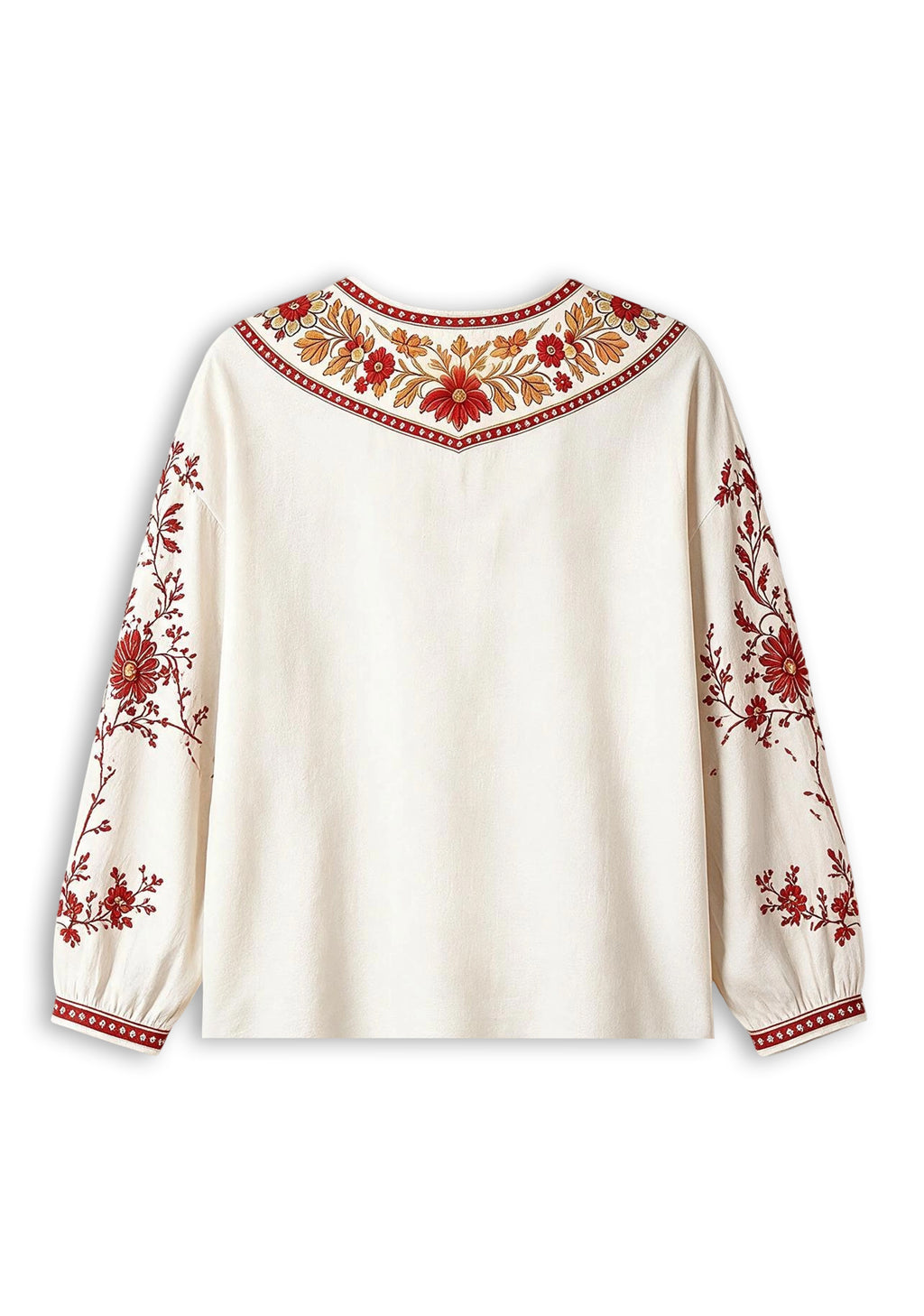 Women's San Francisco 49ers Boho Floral Printed V-Neck Long Sleeve Shirt