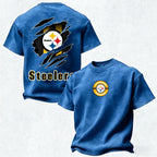 Pittsburgh Steelers Printed Unisex 100% Pure Cotton Washed T-Shirt