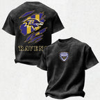Baltimore Ravens Printed Unisex 100% Pure Cotton Washed T-Shirt