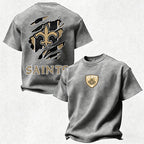 New Orleans Saints Printed Unisex 100% Pure Cotton Washed T-Shirt
