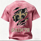 New Orleans Saints Printed Unisex 100% Pure Cotton Washed T-Shirt