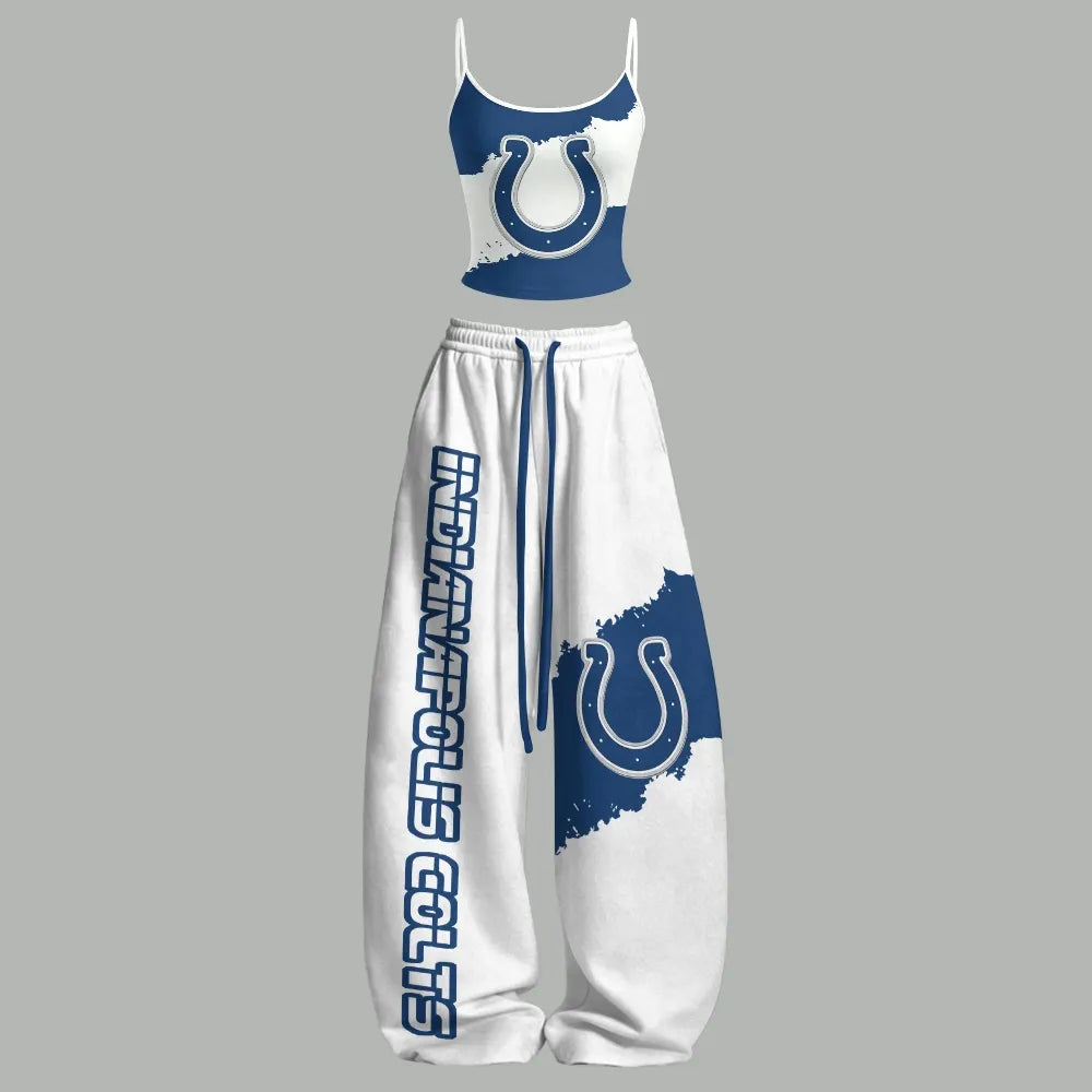 Indianapolis Colts Top & Elasticated Trousers Two-Piece Set | NFL
