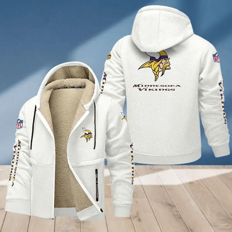 Minnesota Vikings Multicolor Thick Zip-Up Hoodie