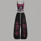 Demon Slayer Top & Elasticated Trousers Two-Piece Set