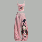 Demon Slayer Top & Elasticated Trousers Two-Piece Set