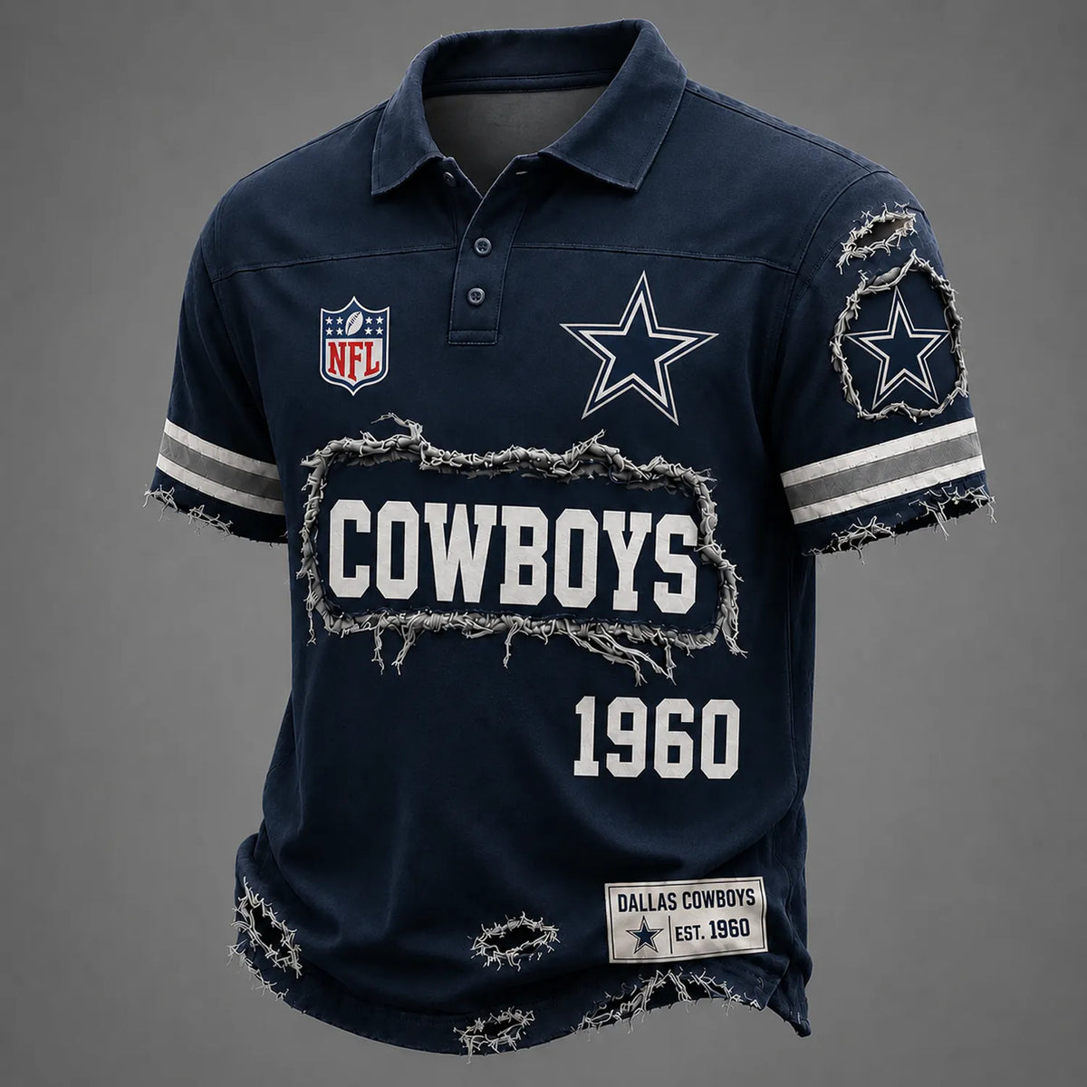DAL x NFL LUXURY V-Neck T-Shirt 3005 DatND DVT