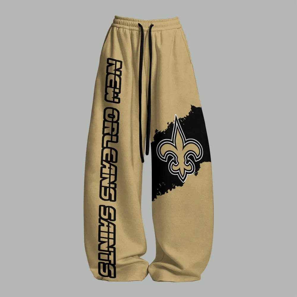 New Orleans Saints Top & Elasticated Trousers Two-Piece Set | NFL