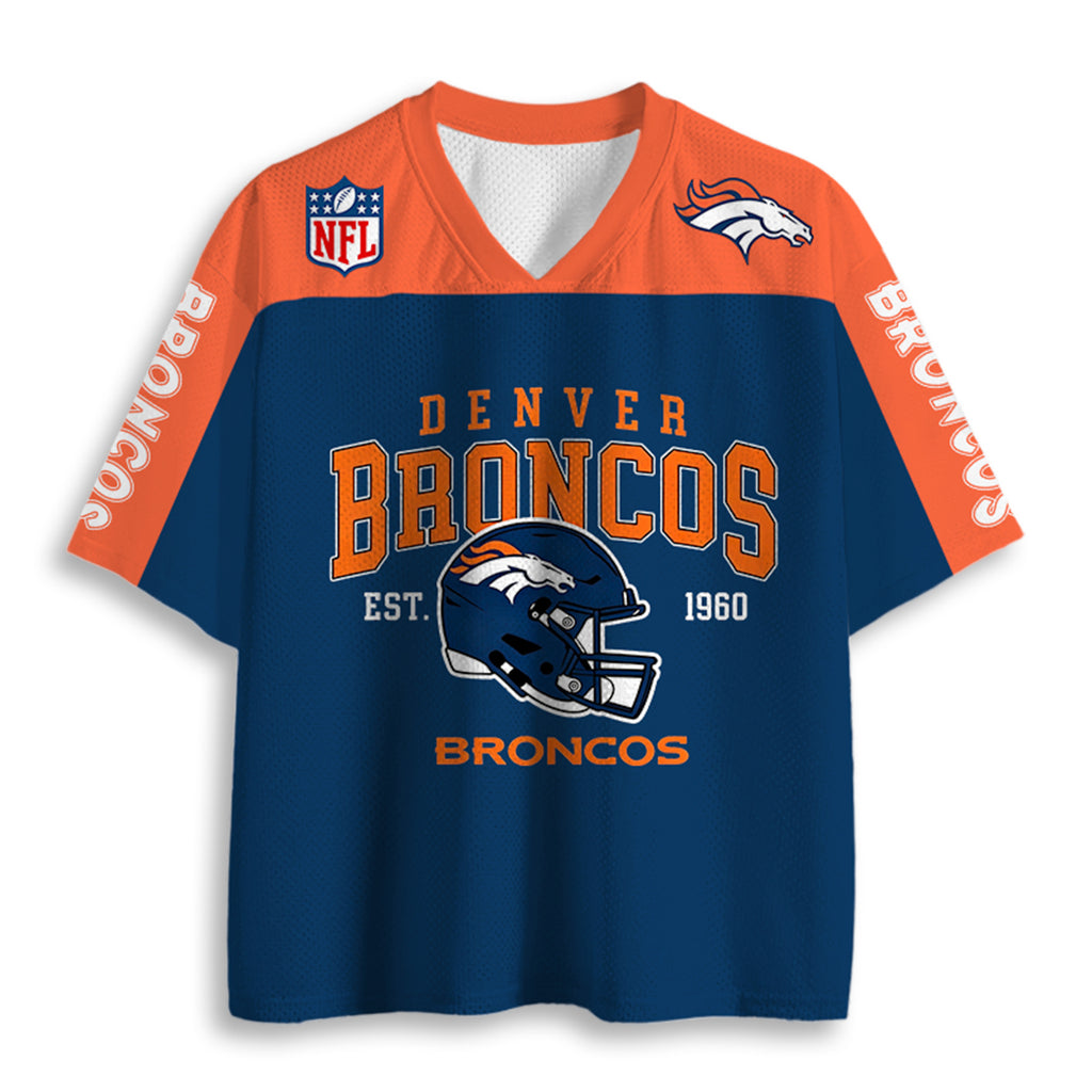Denver Broncos EST 1960 Helmet Graphic Jersey Shirts