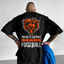 Retro Worn Chicago Bears Proud Fan Printed T-Shirt