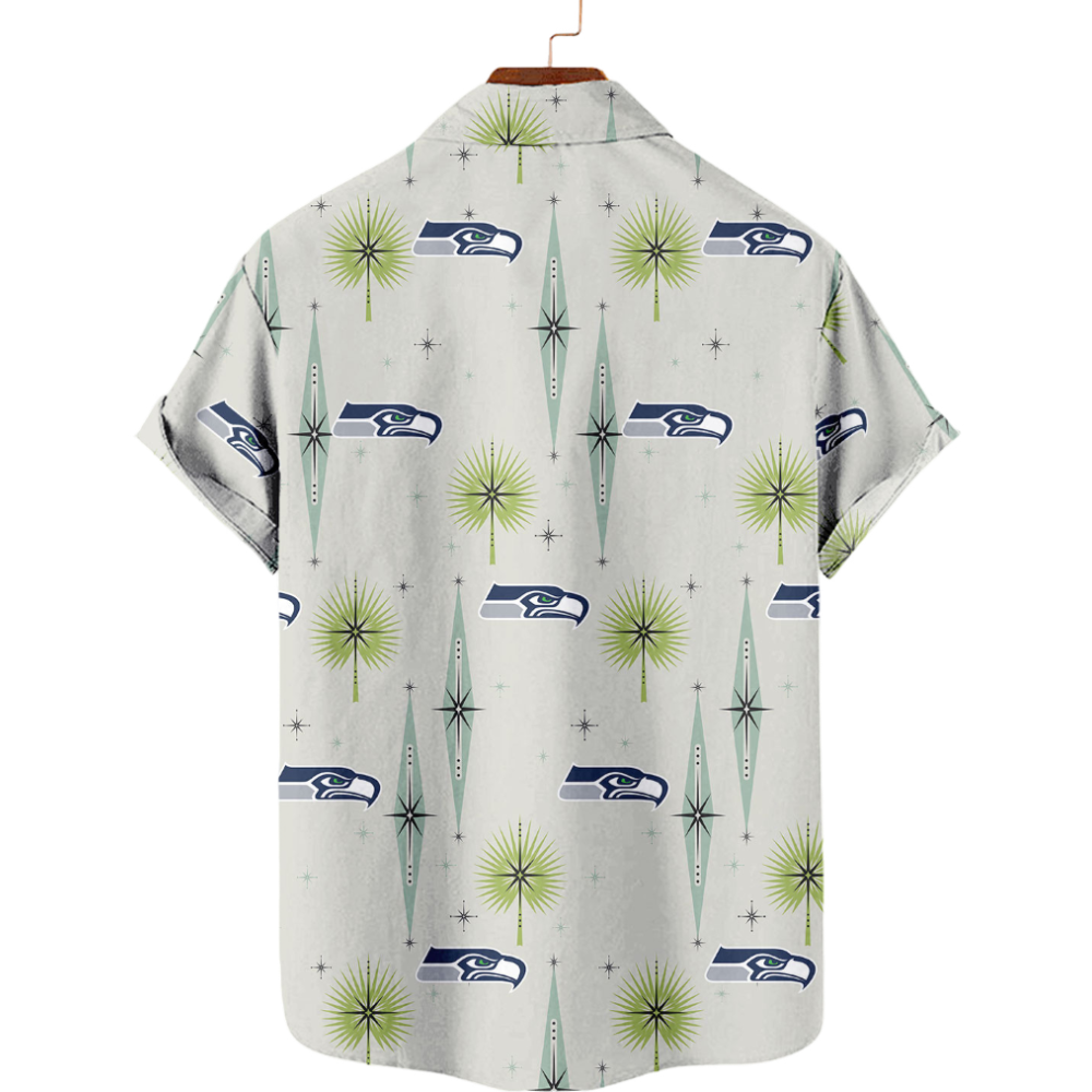 Seattle Seahawks Floral Dandelion Fan Hawaiian Shirt