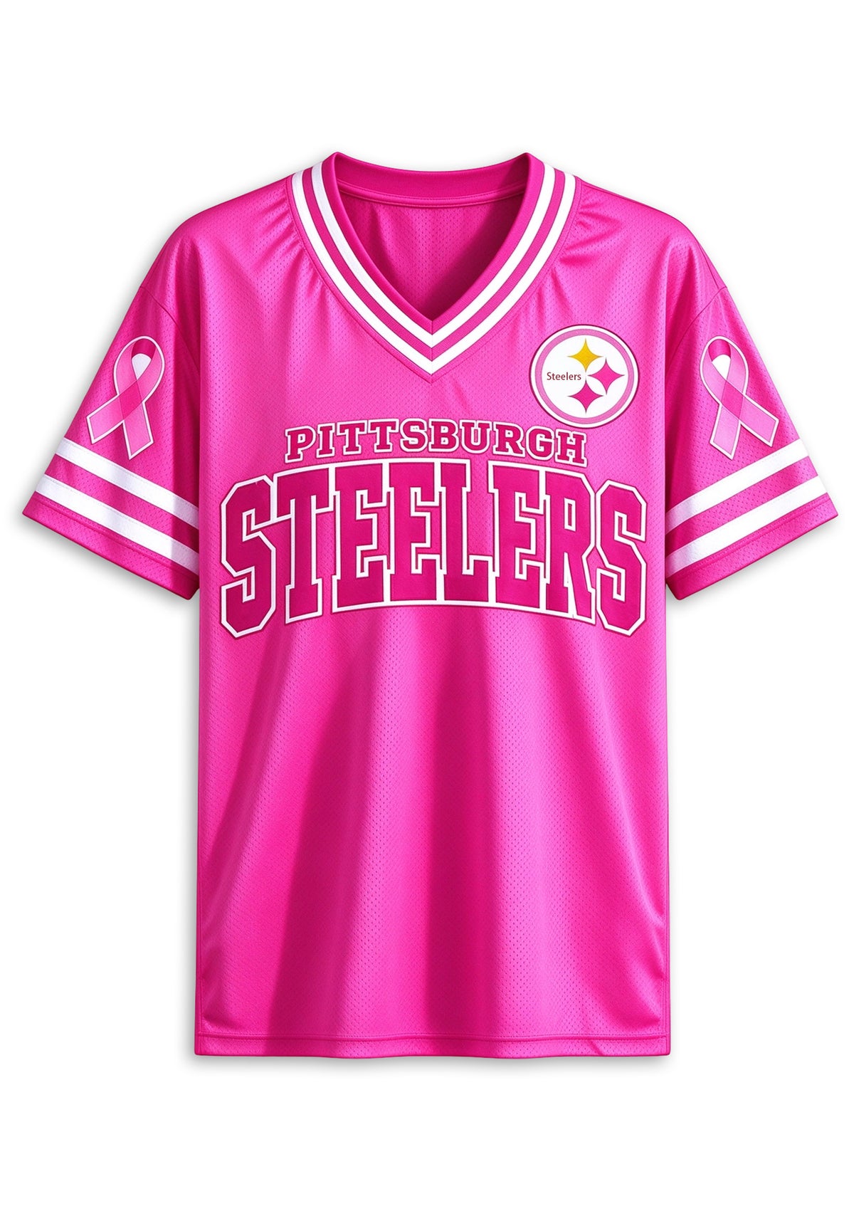 Women Pittsburgh Steelers Breast Cancer Awareness Pink Football Jersey
