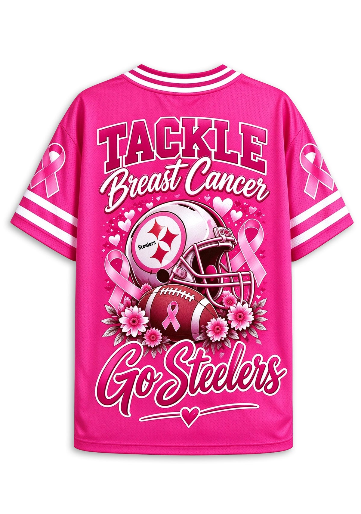Women Pittsburgh Steelers Breast Cancer Awareness Pink Football Jersey