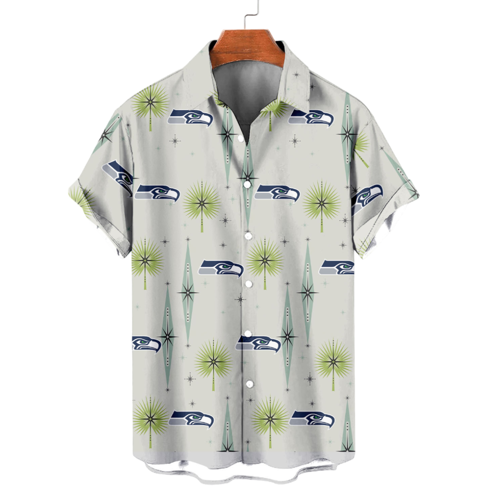 Seattle Seahawks Floral Dandelion Fan Hawaiian Shirt