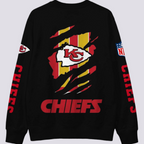 Retro Kansas City Chiefs 1960 Football Graphic Crewneck Sweatshirt