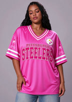 Women Pittsburgh Steelers Breast Cancer Awareness Pink Football Jersey