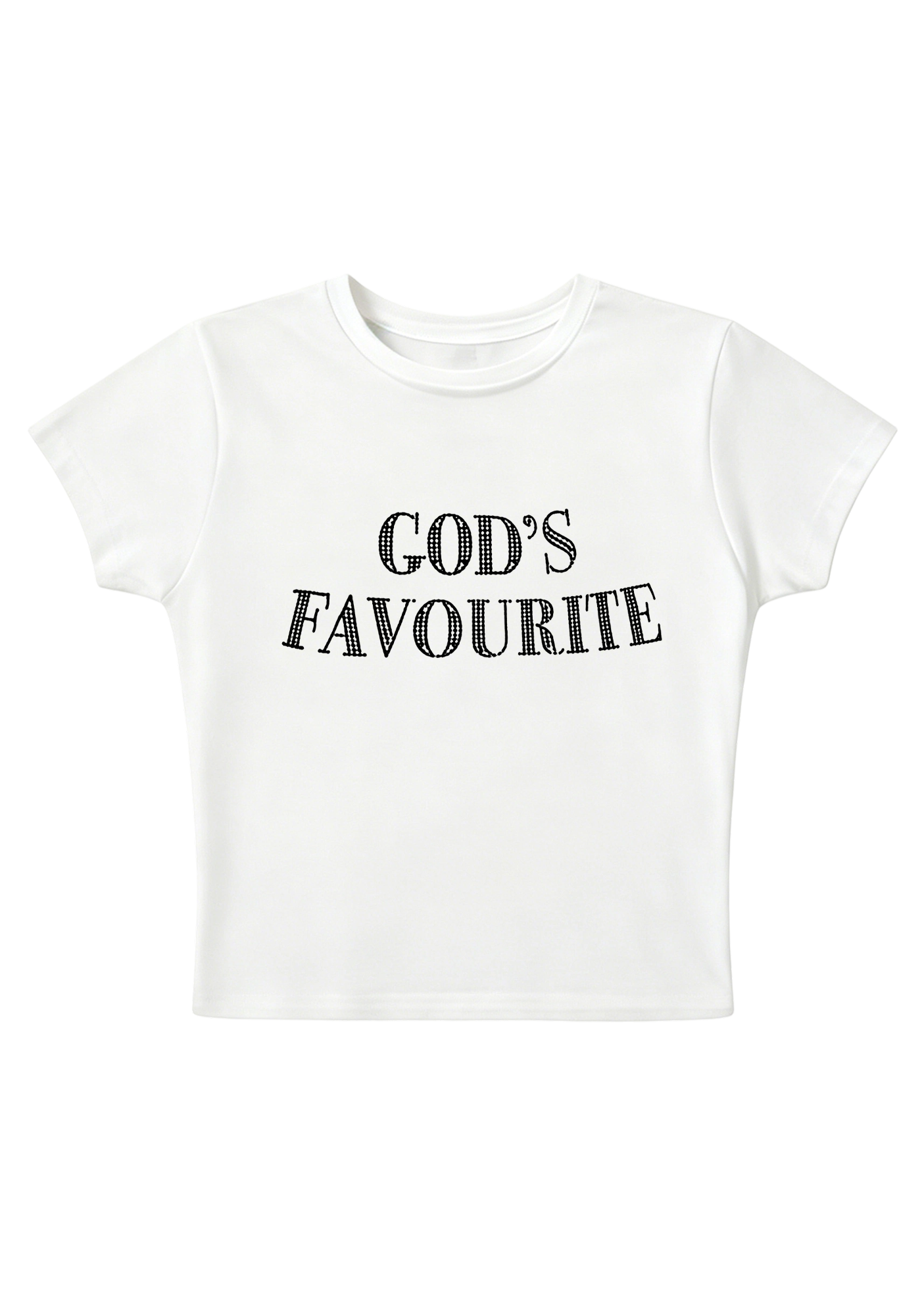 God's Favourite Y2K Baby Tee Secondary image