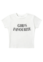 God's Favourite Y2K Baby Tee