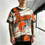 Cleveland Browns Vintage Helmet Graffiti Printed T-Shirt