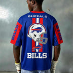 Buffalo Bills Helmet Graphic Back Print Graphic Jersey Shirts
