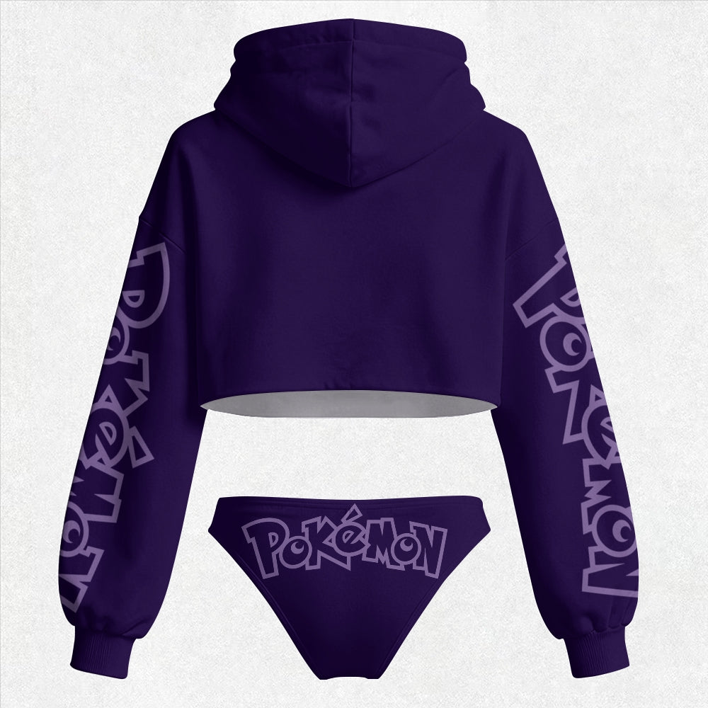 Pokémon Women's Cropped Hoodie & Thong Sets