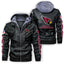 Arizona Cardinals Graphic PU Leather Hooded Jacket