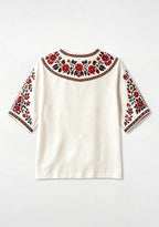 Boho Floral Border Manchester United V-Neck Blouse